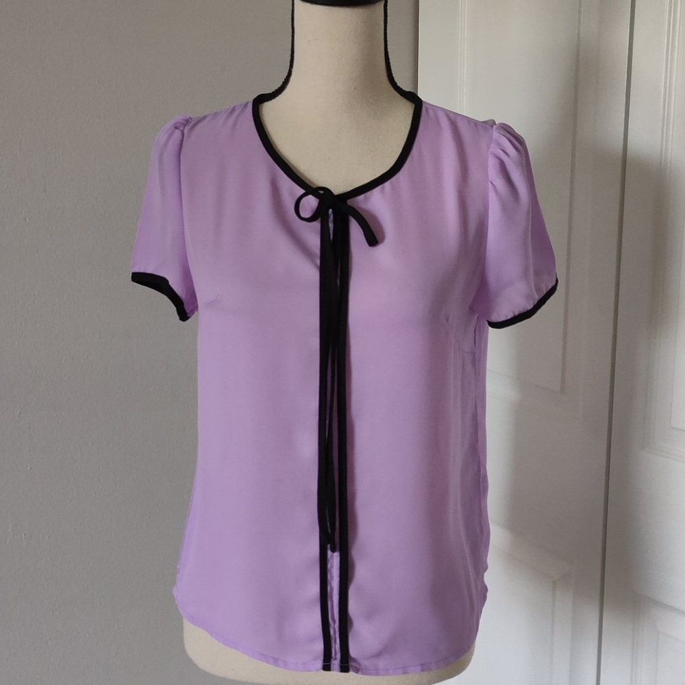 Shein lilac swite lady blouse